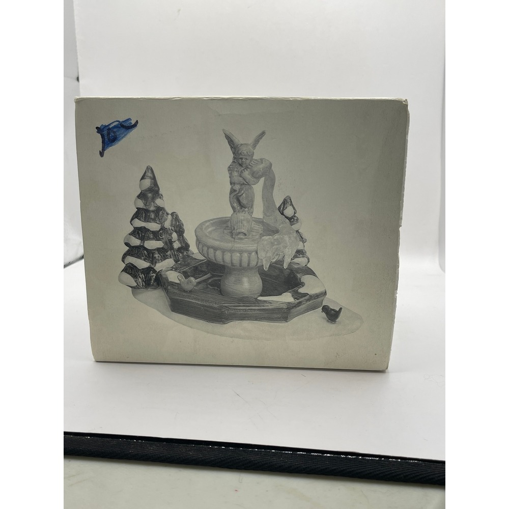 Department 56 Snow Village Winter Fountain Handpainted Ceramic Accessory 5409-7 - Picture 2 of 9
